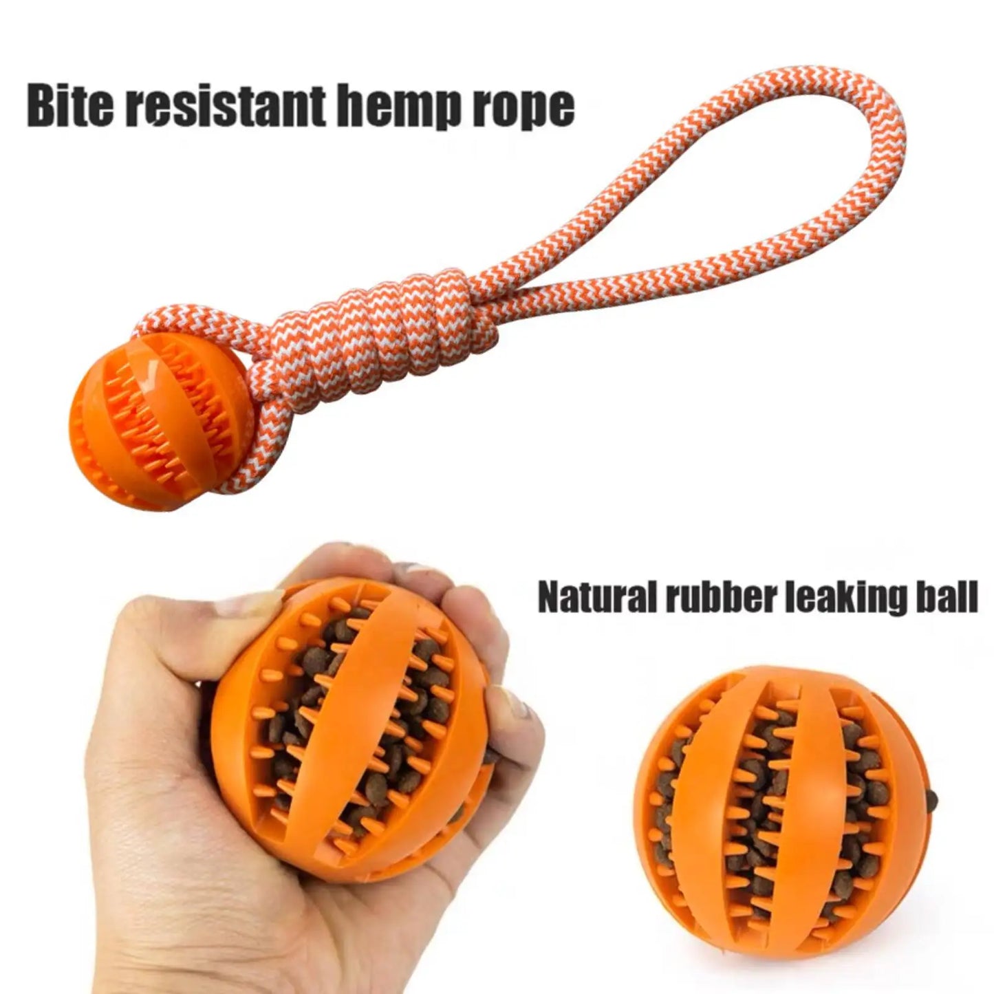 Pet Toy Dog Chew-Resistant Cotton Rope Hand-Pulled Treat Ball Teeth