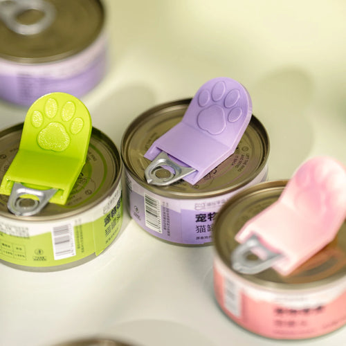 Cute Cat Paw Pet Food Can Opener Easy Ring Pull Opener Tool for Cat