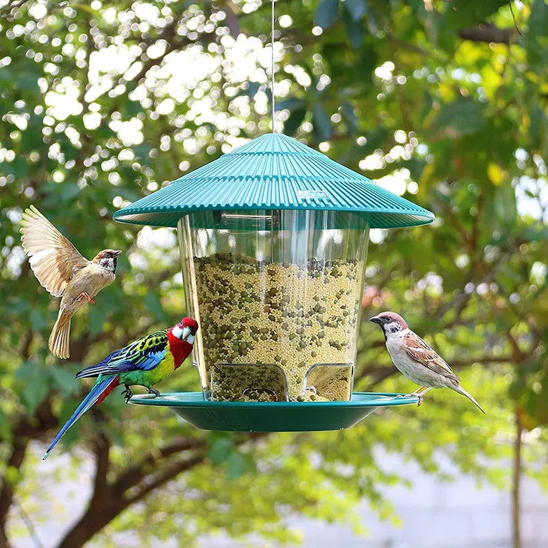 Waterproof Hanging Wild Bird Seed Feeder Bird Feeding Tool Garden
