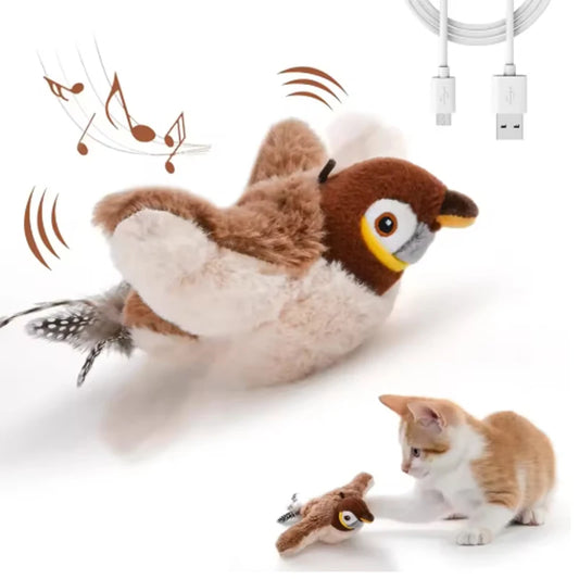 New Simulated Bird Cat Toy Interactive Toys Dog Rechargeable Chirping