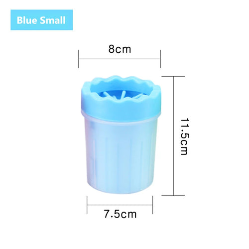1Pc Pet Plastic Foot Wash Cup S L XL Large size silicone brush Dog cat