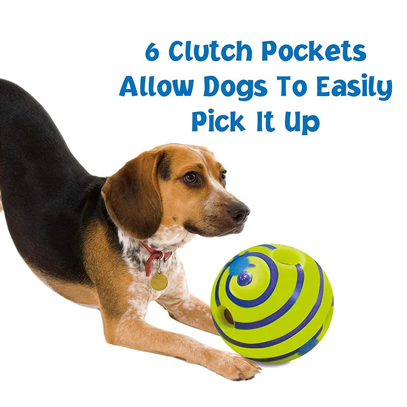 Pet Chew Ball for Cats and Dogs - No Battery, Self-Activated Squeaky