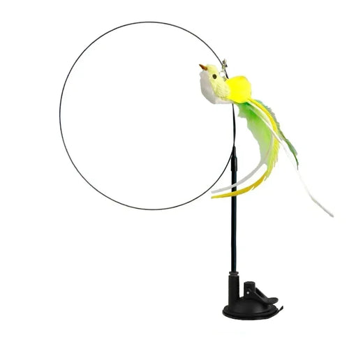 Simulation Bird Cat Toys Funny Interactive Peacock with Bell Cat Stick