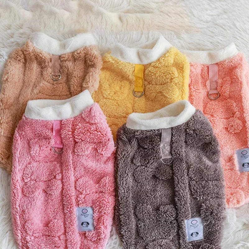 Soft Fleece Dog Clothes Winter Warm Puppy Kitten Pullover Pet Clothes