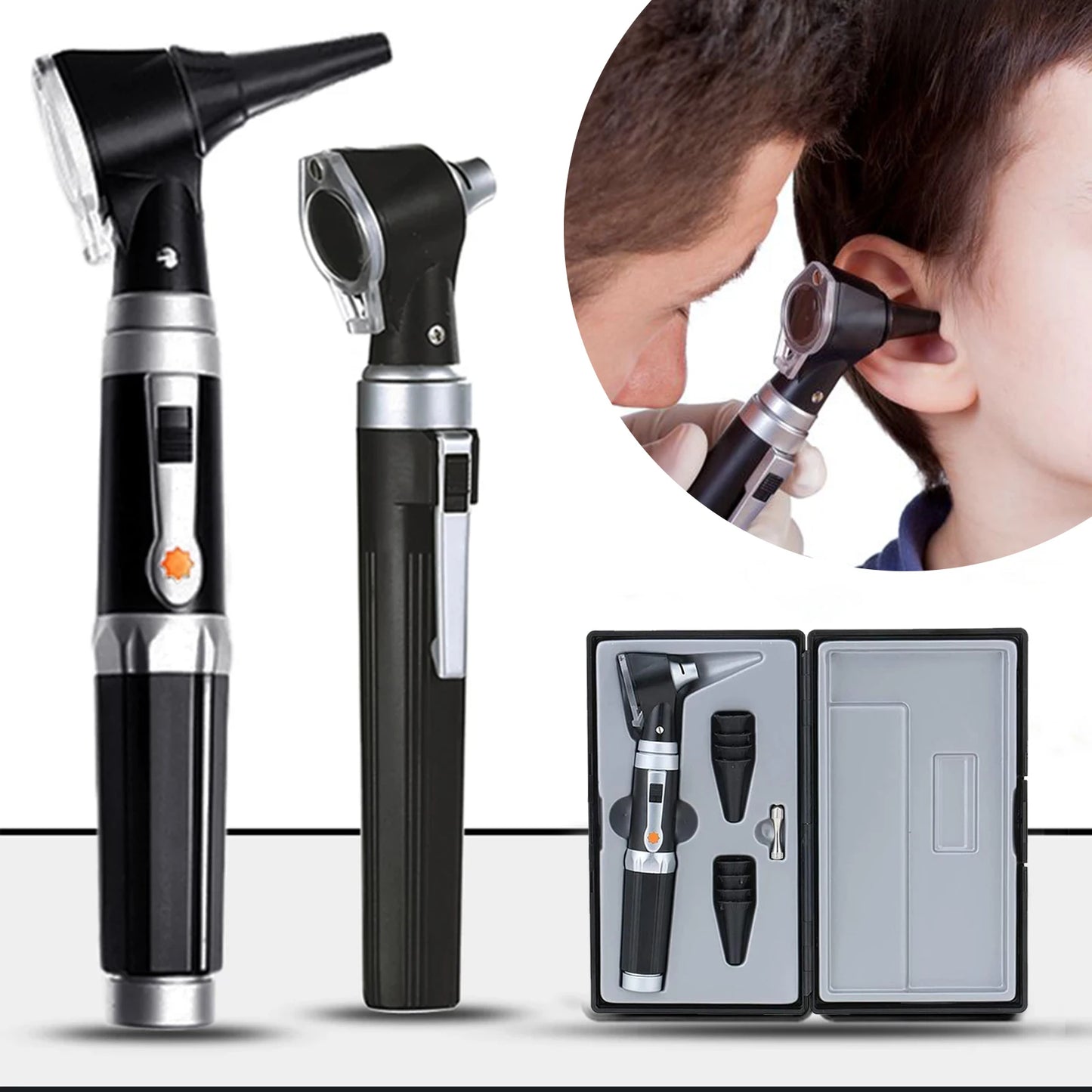 Professional Otoscope - Ear Scope with Light, Ear Infection Detector,