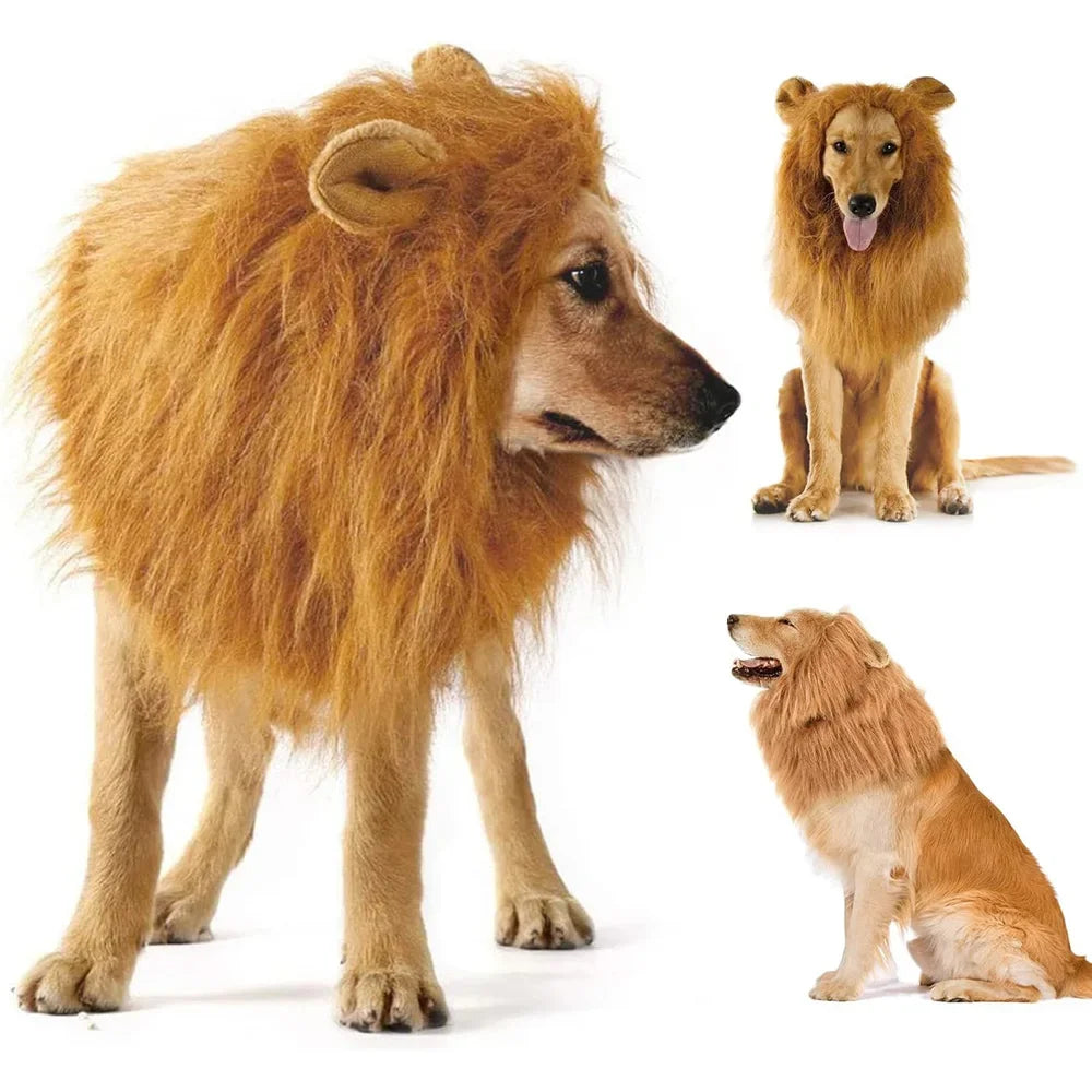Cute Pet Dog Cosplay Clothes Lion Mane For Dog Costumes Realistic Lion