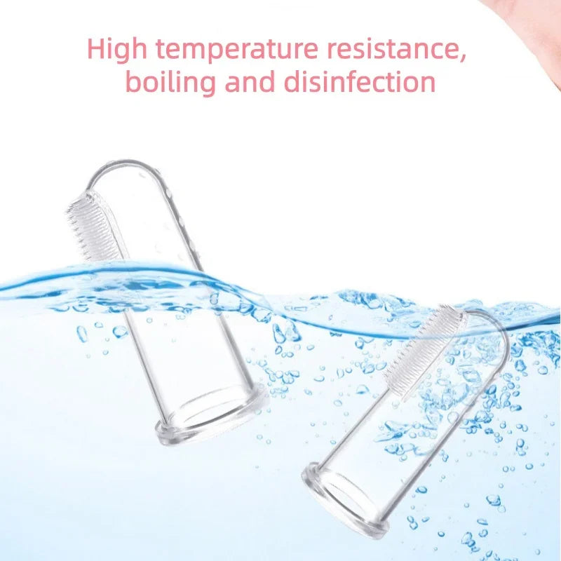 Ultra Soft Silicone Finger Toothbrush for Dog Cats Remove Plaque
