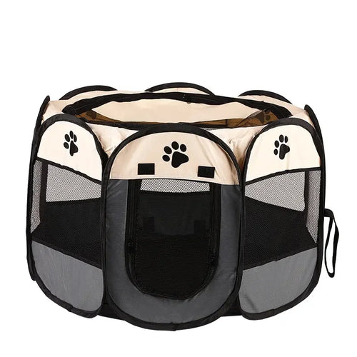 Portable Foldable Pet Tent Kennel Octagonal Fence Puppy Shelter Easy