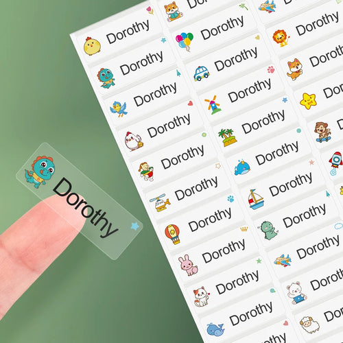 Transparent Custom Name Stickers Waterproof & Durable-DIY School