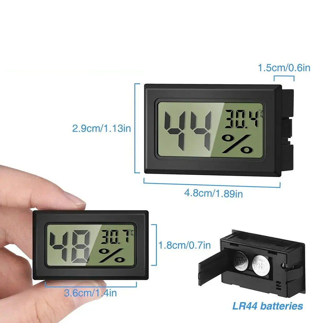Thermometer Hygrometer Reptile Pet Incubation Breeding Turtle Gecko