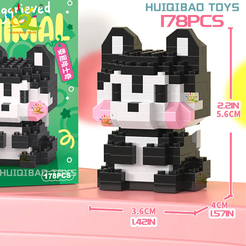 HUIQIBAO MINI Cute Pet Animal Penguin Model Building Block Micro Set