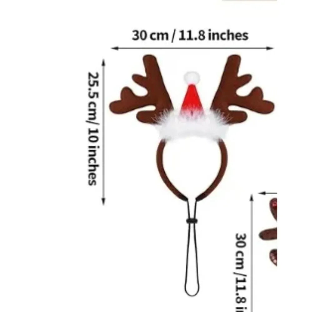 Christmas Decoration Pet Headwear Party Dress Up Antlers Hair Hoops
