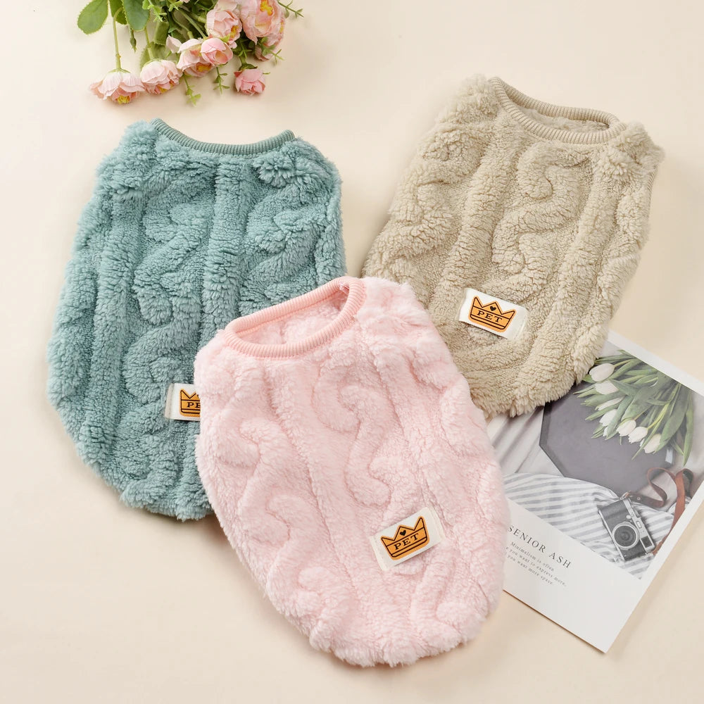 Cute Warm Cat Clothes Autumn Winter Fleece Sweater For Small Cats Dog