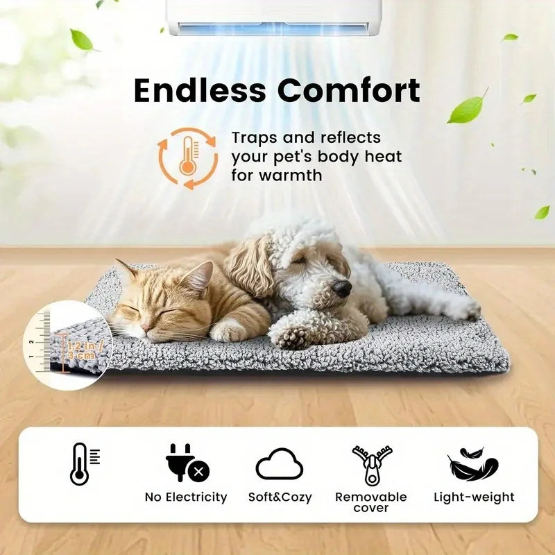 Winter Warming Pet Mattress, Super Warm Cat And Dog Pad, Washable And