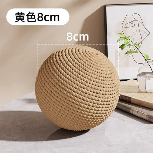 8/10CM Interactive Sisal Cat Scratching Ball Toy For Kitten Teeth