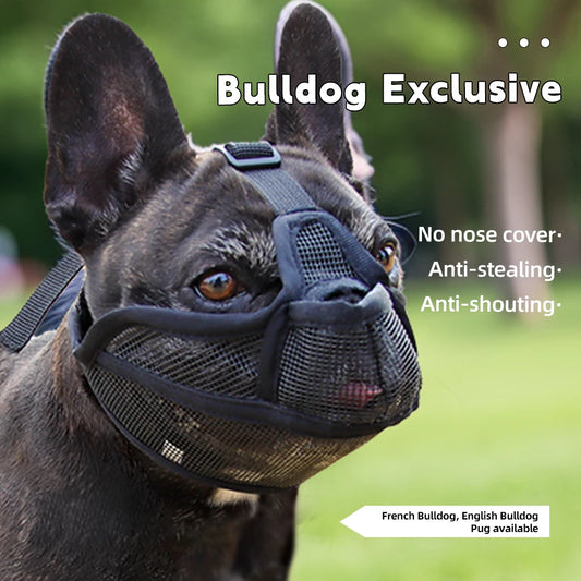 Dog Muzzle for Short-snouted Dogs Preventing Barking French Bulldogs