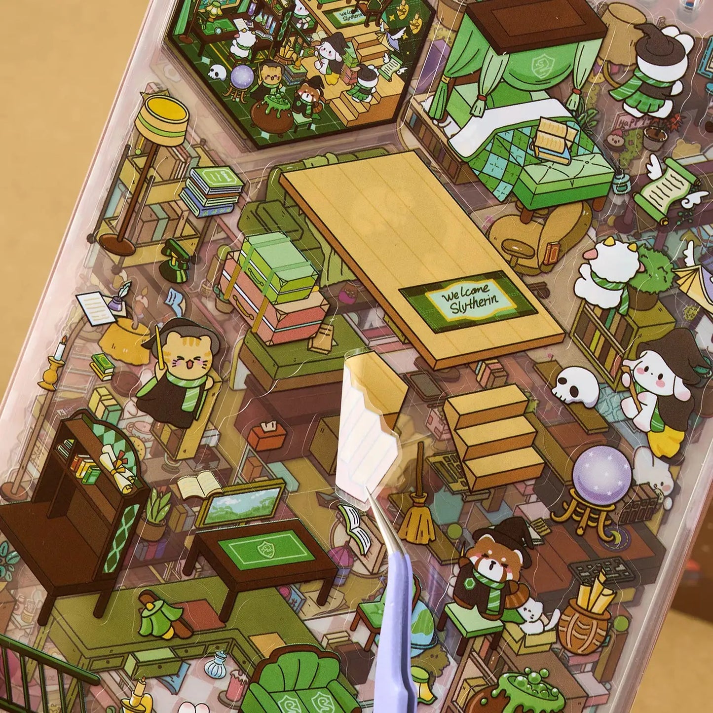 40Pcs 20in1 3D Landscape Stickers Collection Book Album Cartoon Scene