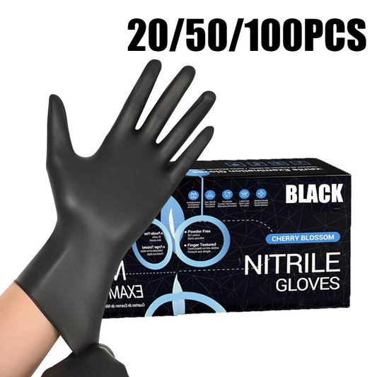 20/50/100PCS Disposable Black Gloves for Home Cleaning Suitable for