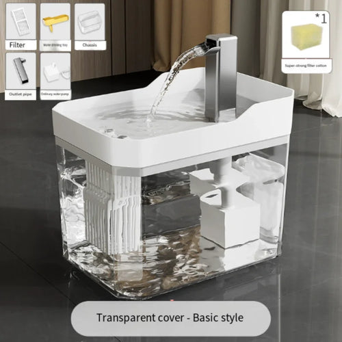 1.5L Cat Water Fountain Automatic Filter USB Pet Drinking Dispenser