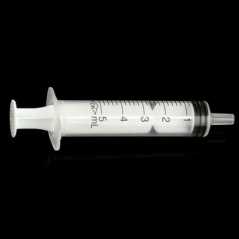 10pcs Disposable Plastic 5ml Injector Syringe No Needle for Lab