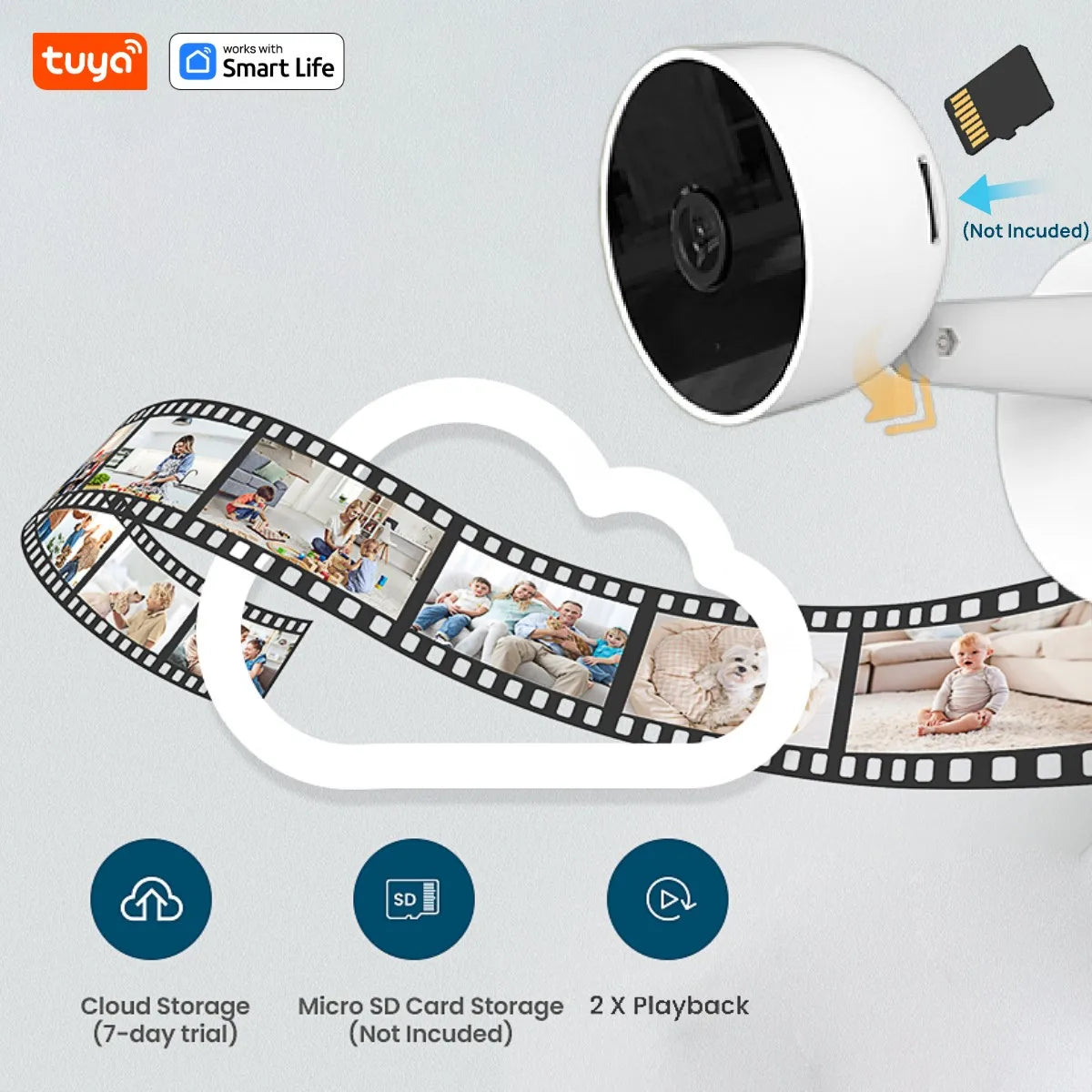 Tuya Smart 3MP HD Indoor Home Security Camera for
