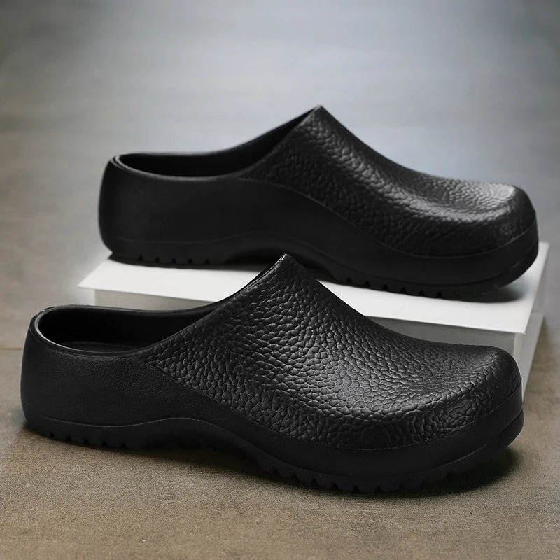 Men Slippers Couples Garden Clog Women Water Proof Chef Shoe