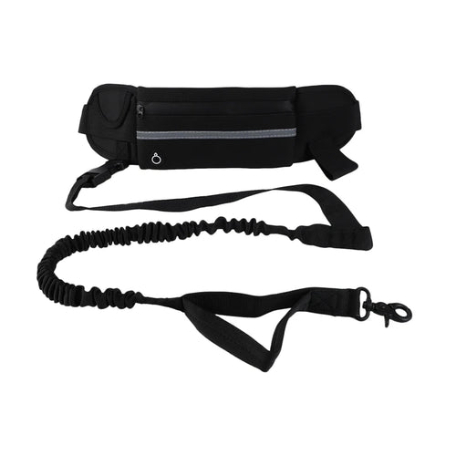 Hand Free Dog Running Leash With Zipper Pouch Running Leash