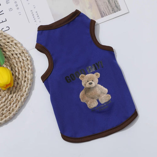 Cartoon Bear Dog Clothes Cute Cotton Dog Costume Pet T-shirt Cats Vest