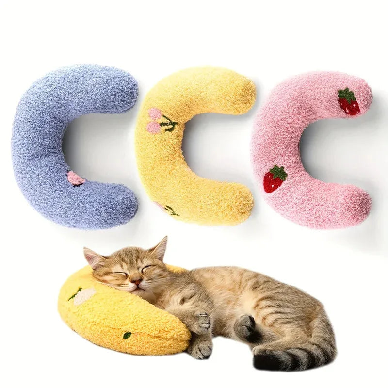 Fair Little Pillow for Cats Ultra Soft Fluffy Pet Calming Toy Half