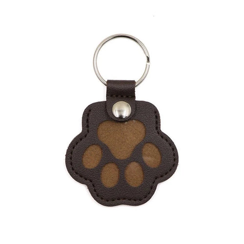 Pet Hair Memorial Keychain PU Leather Keepsake Locket for Cat Dog Fur