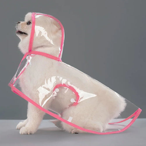 Pet Raincoat Transparent Dog Raincoat Waterproof and Windproof Pet