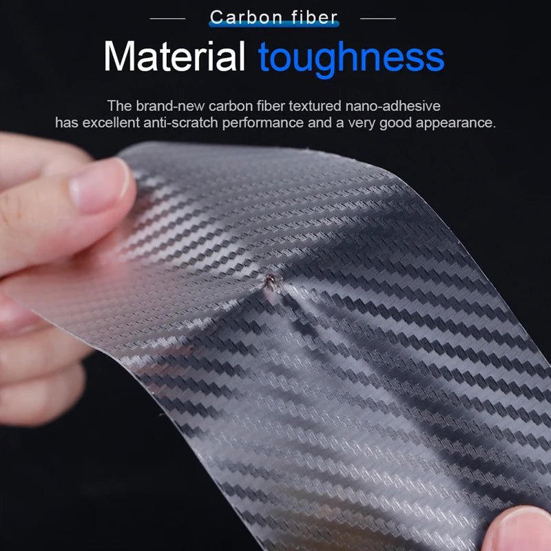 SEAMETAL 3D Carbon Fiber Car Protective Film Door Threshold Protector