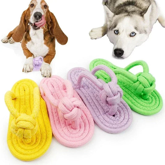 Dog Chewing Toy Cotton Slipper Rope Toy for Small Large Dogs  Pet