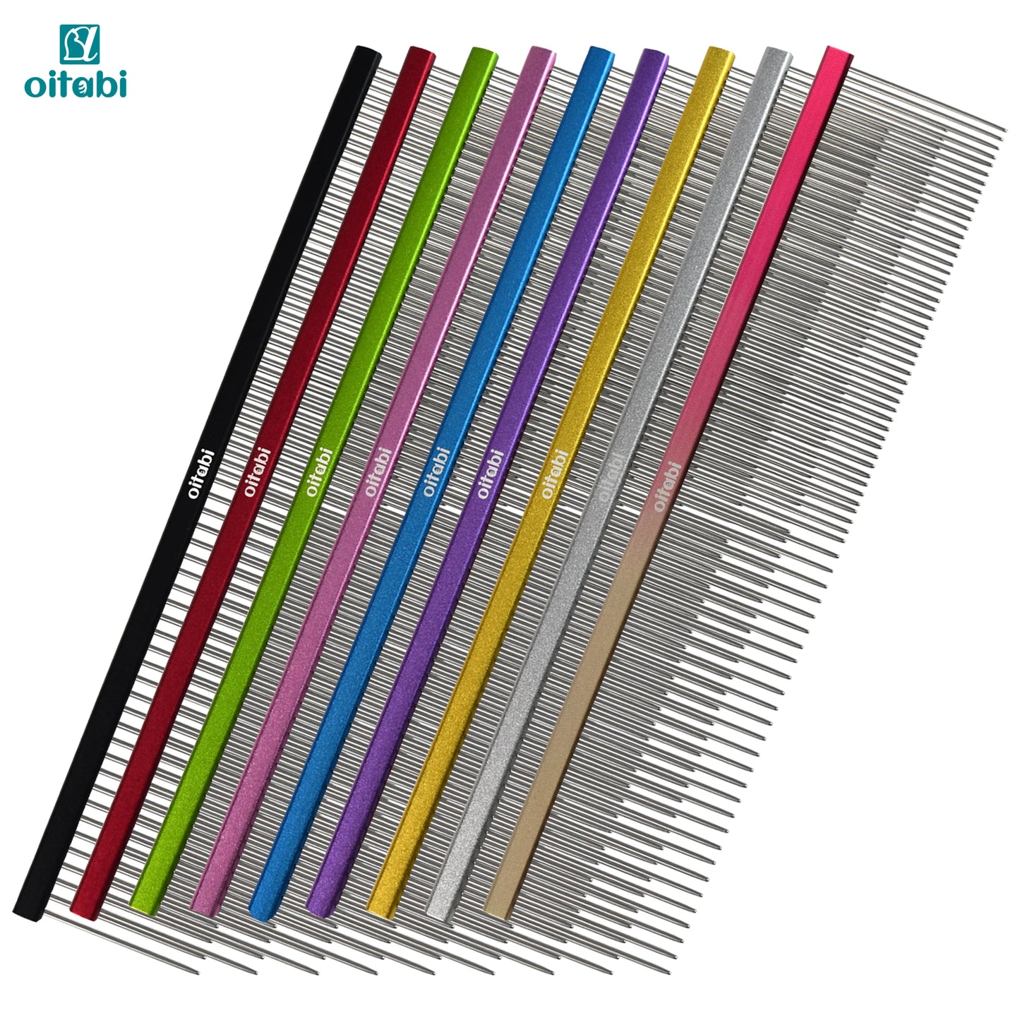 Oitabi Pet Comb Stainless Steel Long Teeth Comb for Dogs & Cats Pet