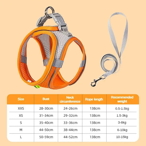 Cats Dog Accessories Small Dog Collar Safety Vest Pet Chest Rope Dogs