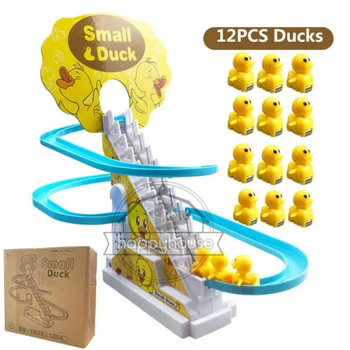 Baby Toys Electric Duck Track Slide Toys Boys Girls Electric Climbing