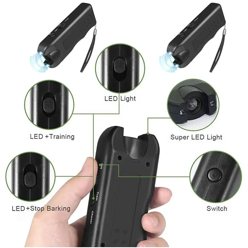 Dog Ultrasonic Repeller Pet Training Device Outdoor Deterrent Chaser