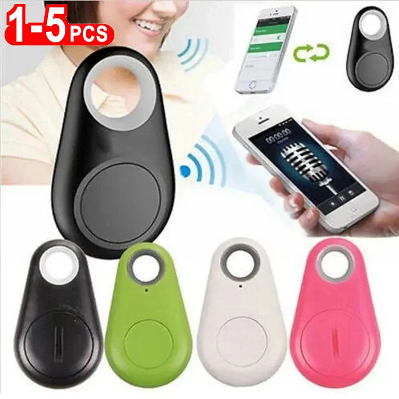 1-5pcs Mini GPS Tracker Bluetooth Tracker AntiLost Device Round Pet