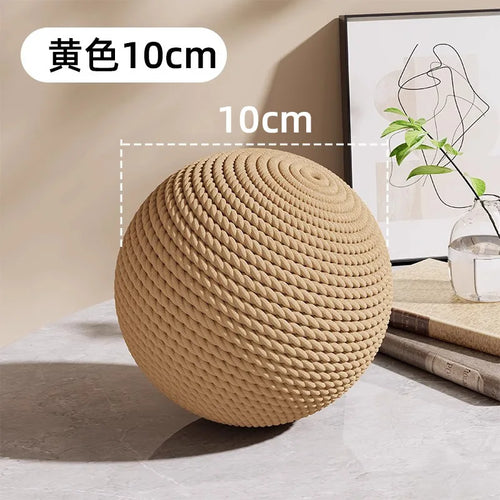8/10CM Interactive Sisal Cat Scratching Ball Toy For Kitten Teeth