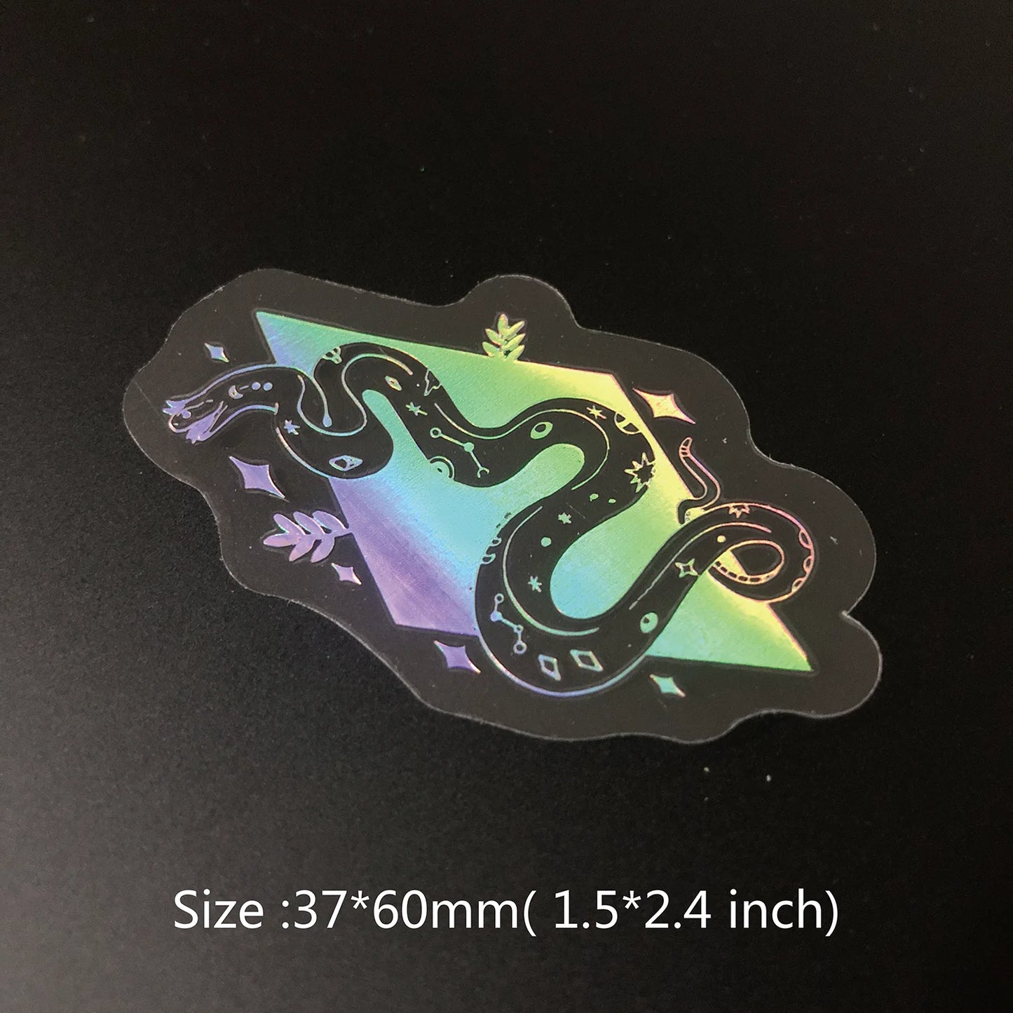 100 pcs Laser Silver Stickers Waterproof Transparent PET Adhesive