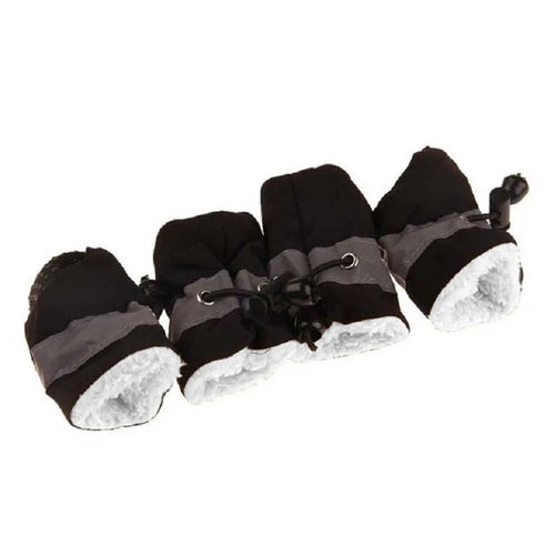4pcs Antiskid Puppy Shoes Pet Protection Soft-soled Pet Shoes Winter