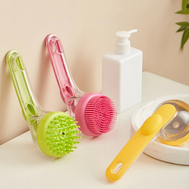 Pet Bathing Brush for Dog Cat Soft Silicone Massager Shower Bathing