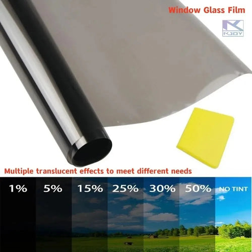 KKJOY 3M x 50cm VLT Black Car & Home Window Tint Film - UV & Solar