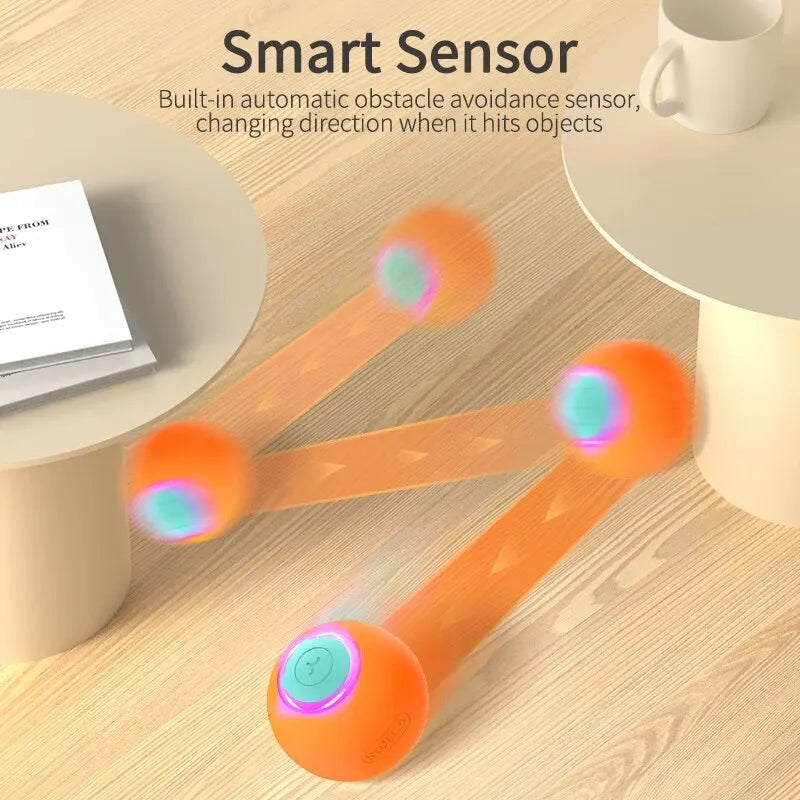 ROJECO Smart Cat Toys Interactive Cat Bouncing Ball Automatic Rolling