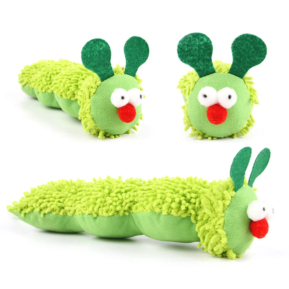 Cat Chew Toys Caterpillar Catnip Molar Toy Silvervine Cat Teaser