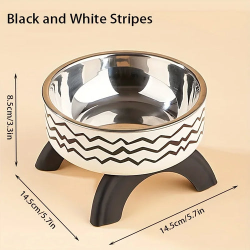 Stainless Steel Pet Bowl – Anti-Tip Elevated Design with Non-Slip