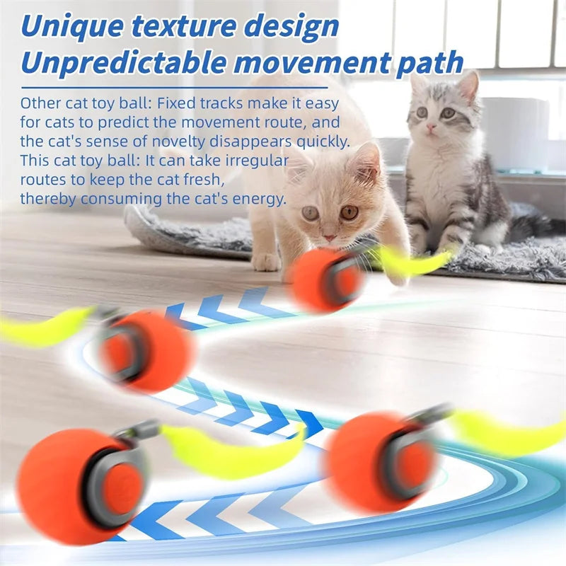 Smart Cat Toys Balls Automatic Interactive Pet Electric Rolling Teaser