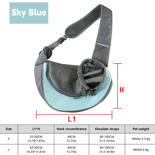 1Pc Dog out backpack,Dog Sling Carrier Breathable Mesh Travel