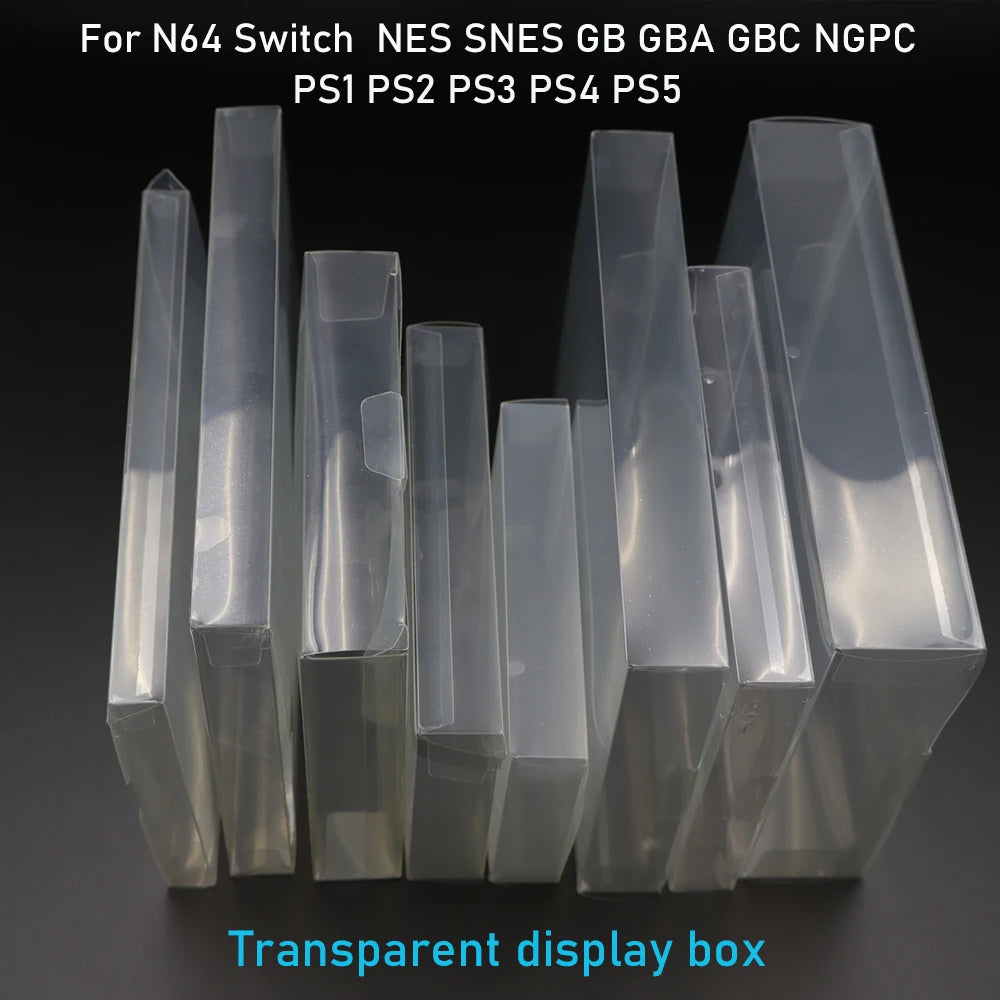 6PCS Game card Display Box Protector PET dustproof box for GB GBA GBC