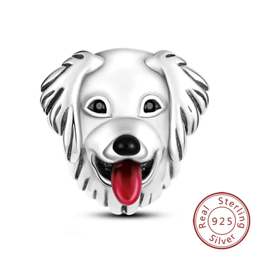 New 925 Sterling Silver Charm Beads Dog Cat Pets Pendant Fit Original